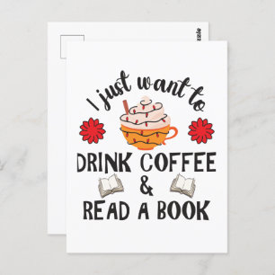 Read Book And Drink Coffee Postcard