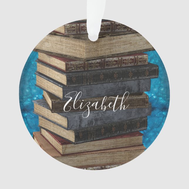 Read Book Club Friend Monogram Ornament (Front)