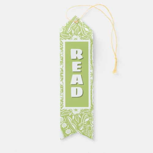Read Book Lover Green Lace Elegant Art Bookmark