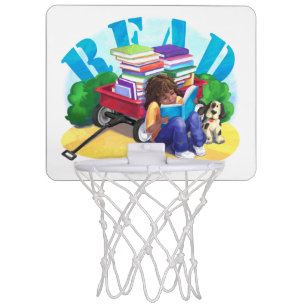 READ Book Wagon Art Mini Basketball Hoop