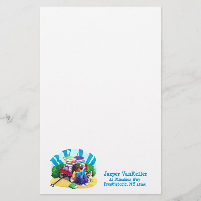 READ Book Wagon Art Stationery (Front)