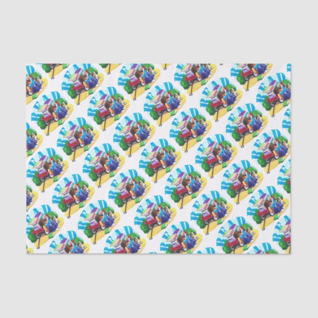 READ Book Wagon Art Tissue Paper (Front)