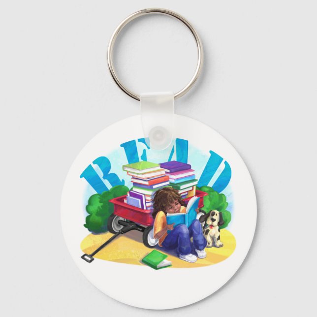 READ Book Wagon Keychain (Front)