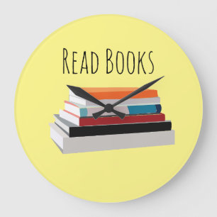 Read Books Book Lover Personalized Large Clock