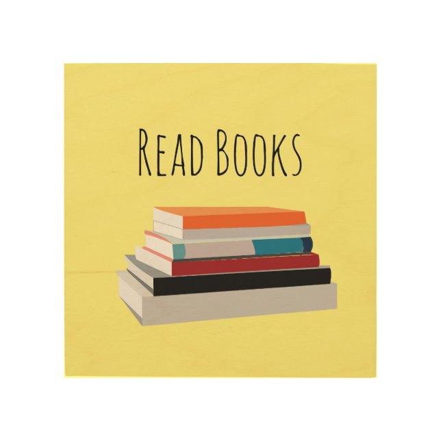Read Books Book Lover Wood Wall Art (Front)