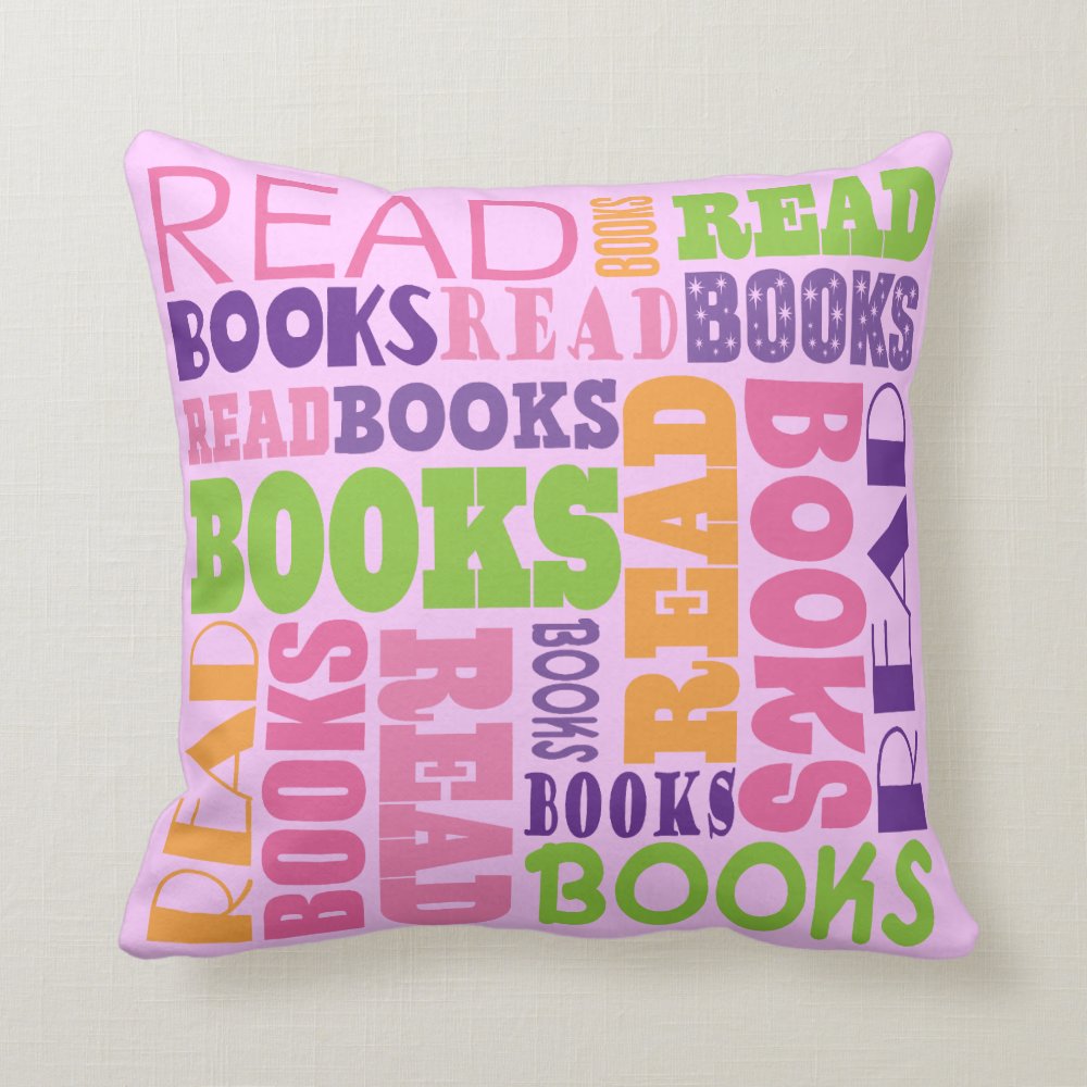 Read Books Cute Throw Pillow