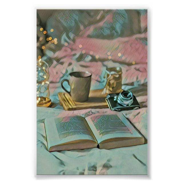 Read Books, Drink Coffee Photo Print (Front)