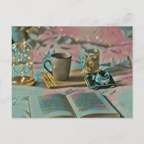 Read Books Drink Coffee Postcard
