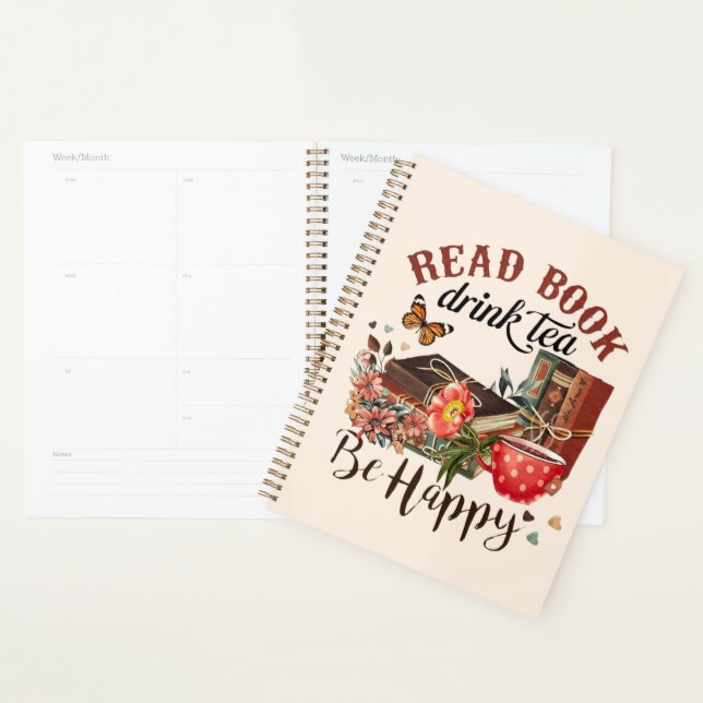 Read Books, Drink Tea & Be Happy Planner (Display)