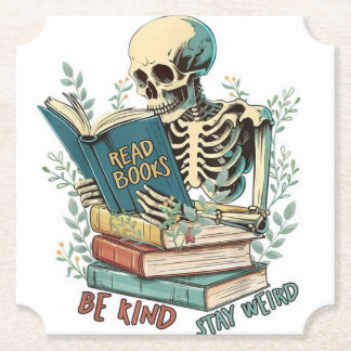 Read Books Paper Coaster