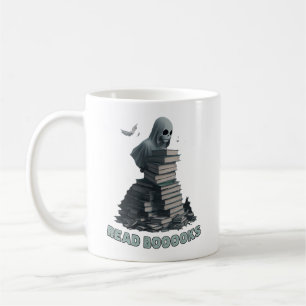 Read booooks, Ghost reading books Coffee Mug