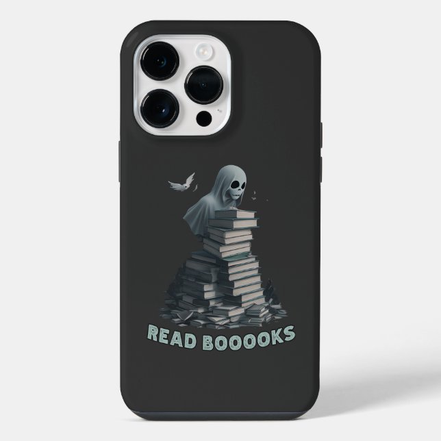 Read booooks, Ghost reading books Iphone Case (Back)