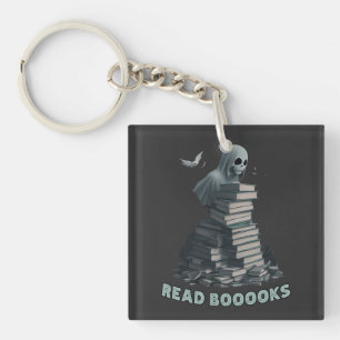 Read booooks, Ghost reading books Keychain