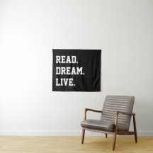 Read Dream Live. Custom Motivational Wall Art