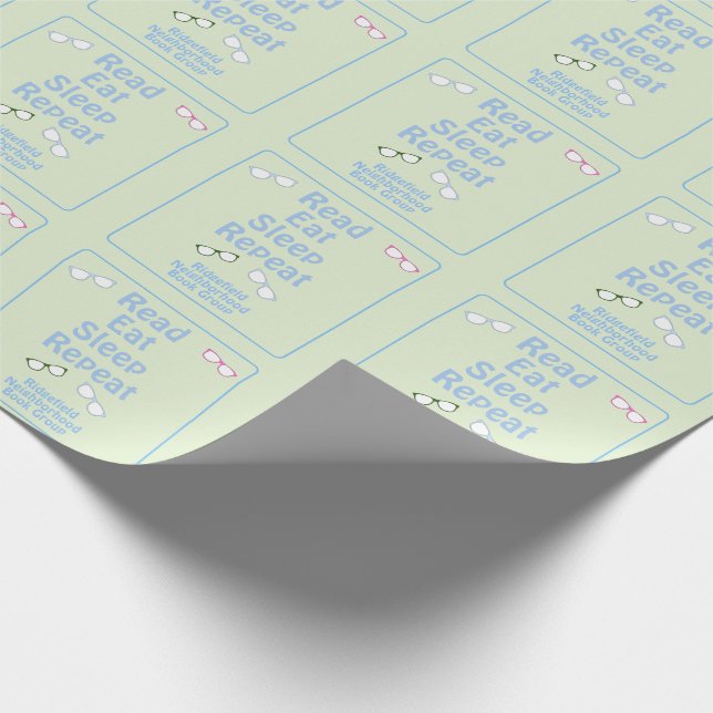 Read Eat Sleep Repeat Eyeglasses  Wrapping Paper (Corner)