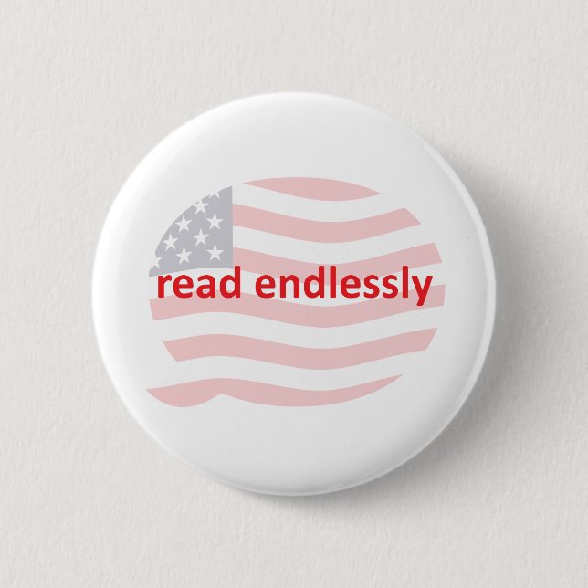 Read Endlessly Pinback Button (Front)
