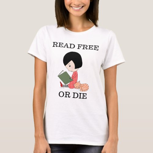 Read Free or Die School Library Support Statement  T_Shirt
