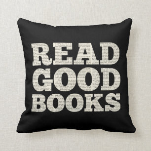 Read Good Books Pillow, homeschool, back to school Throw Pillow