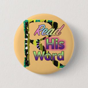 Read His Word Round Button