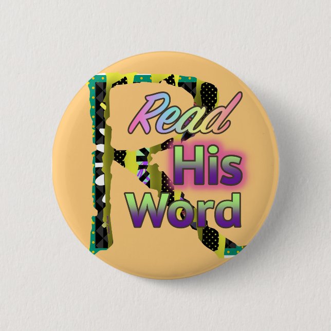 Read His Word Round  Button (Front)