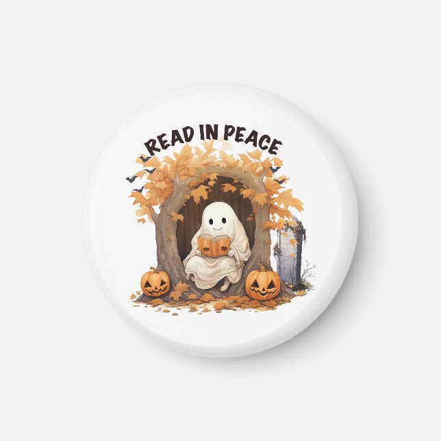 Read in Peace Boo Ghost Magnet (Front)