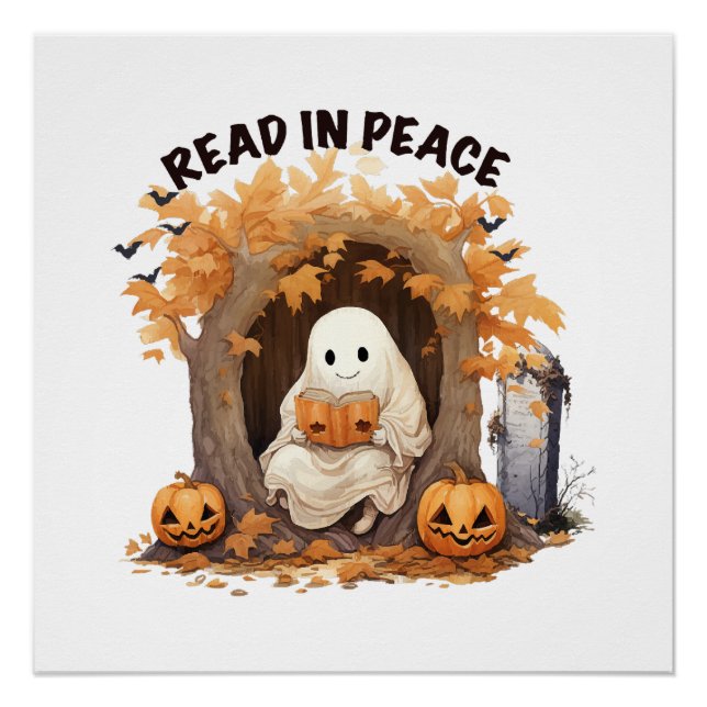 Read in Peace Boo Ghost Poster (Front)