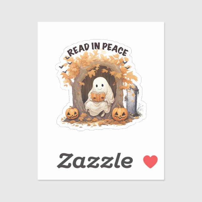 Read in Peace Boo Ghost Sticker (Sheet)