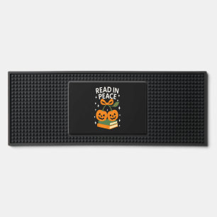 Read in Peace Funny Halloween Book Bar Mat