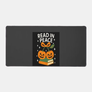 Read in Peace Funny Halloween Book Desk Mat