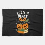 Read in Peace Funny Halloween Book Kitchen Towel