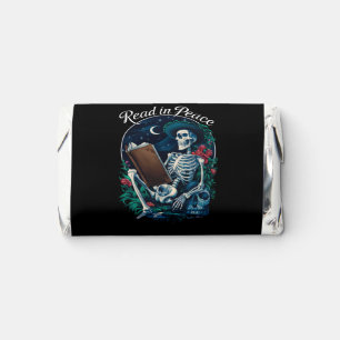Read in Peace Skeleton Reading Book Lover Bookish  Hershey's Miniatures