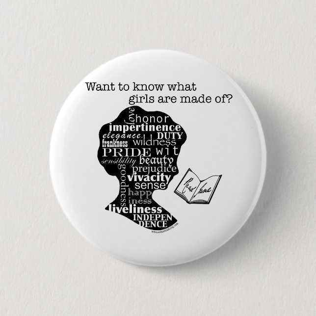 Read Jane Austen Button (Front)