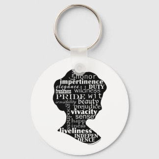 Read Jane Austen Cameo Keychain