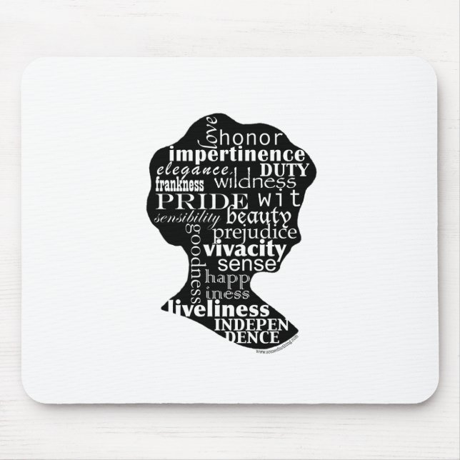 Read Jane Austen Cameo Mouse Pad (Front)