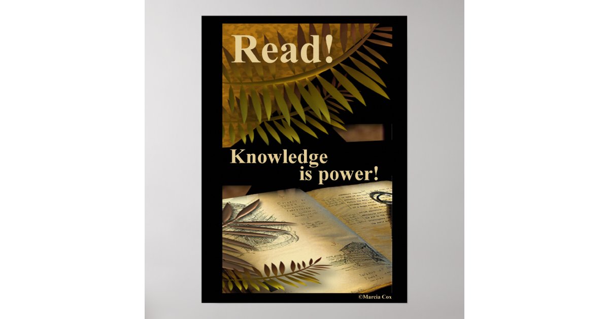 Read Knowledge is Power Poster Zazzle