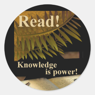 Read! Knowledge is Power Sticker