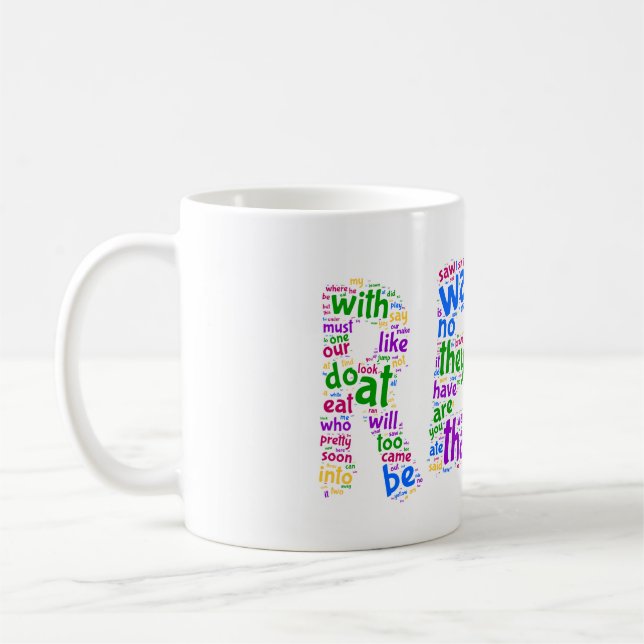 Read! Learn your Sight Words! Coffee Mug (Left)