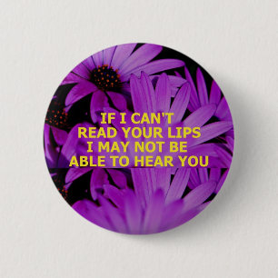 READ LIPS - Customized Pinback Button