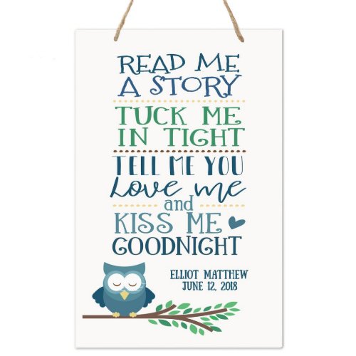 Read Me Owl Branch Childs Hanging Wall Art