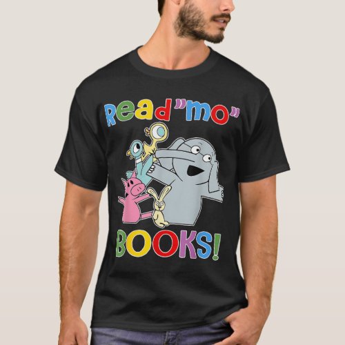 Read Mo Book Cute School Teacher Librarian Elephan T_Shirt