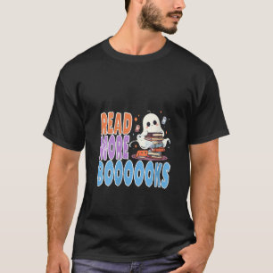 Read More Book Halloween Funny Teacher Ghost V Nec T-Shirt