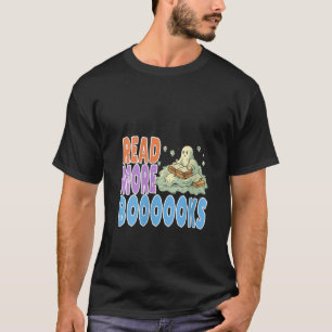 Read More Book Halloween Funny Teacher Ghost V Nec T-Shirt