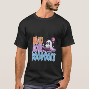 Read More Book Halloween Funny Teacher Ghost V Nec T-Shirt