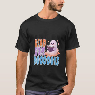 Read More Book Halloween Funny Teacher Ghost V Nec T-Shirt