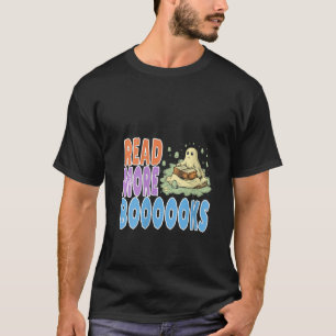 Read More Book Halloween Funny Teacher Ghost V Nec T-Shirt