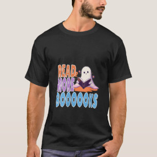 Read More Book Halloween Funny Teacher Ghost V Nec T-Shirt