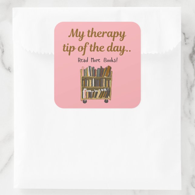 Read More Books –  Book Lover Therapy Sticker (Bag)