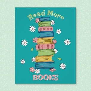 Read More Books - Classroom Library Glossy Poster