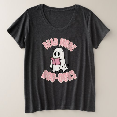 Read More Books Cute Ghost Halloween Bookworm Plus Size T_Shirt