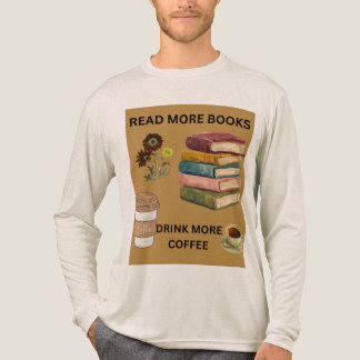 Read More Books Drink More Coffee Aesthetic Graphi Tri-Blend Shirt